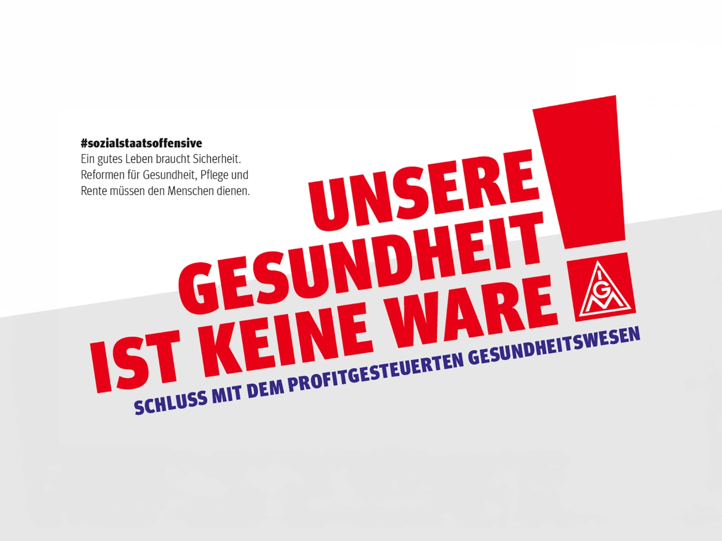 Gesundheit ist keine Ware! #sozialstaatsoffensive