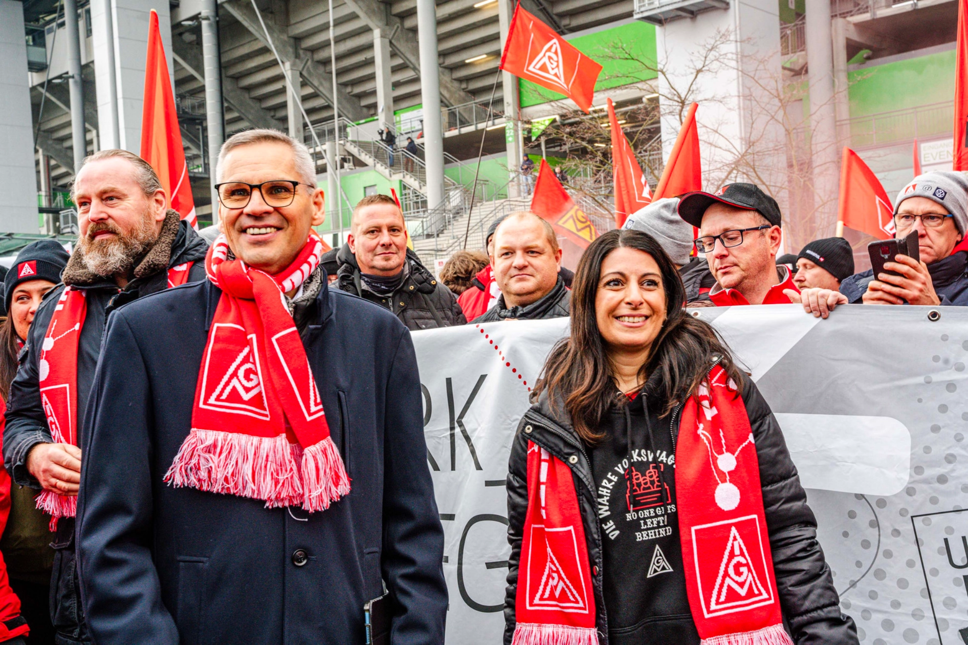 Aktion bei den Tarifverhandlungen Volkswagen 2024