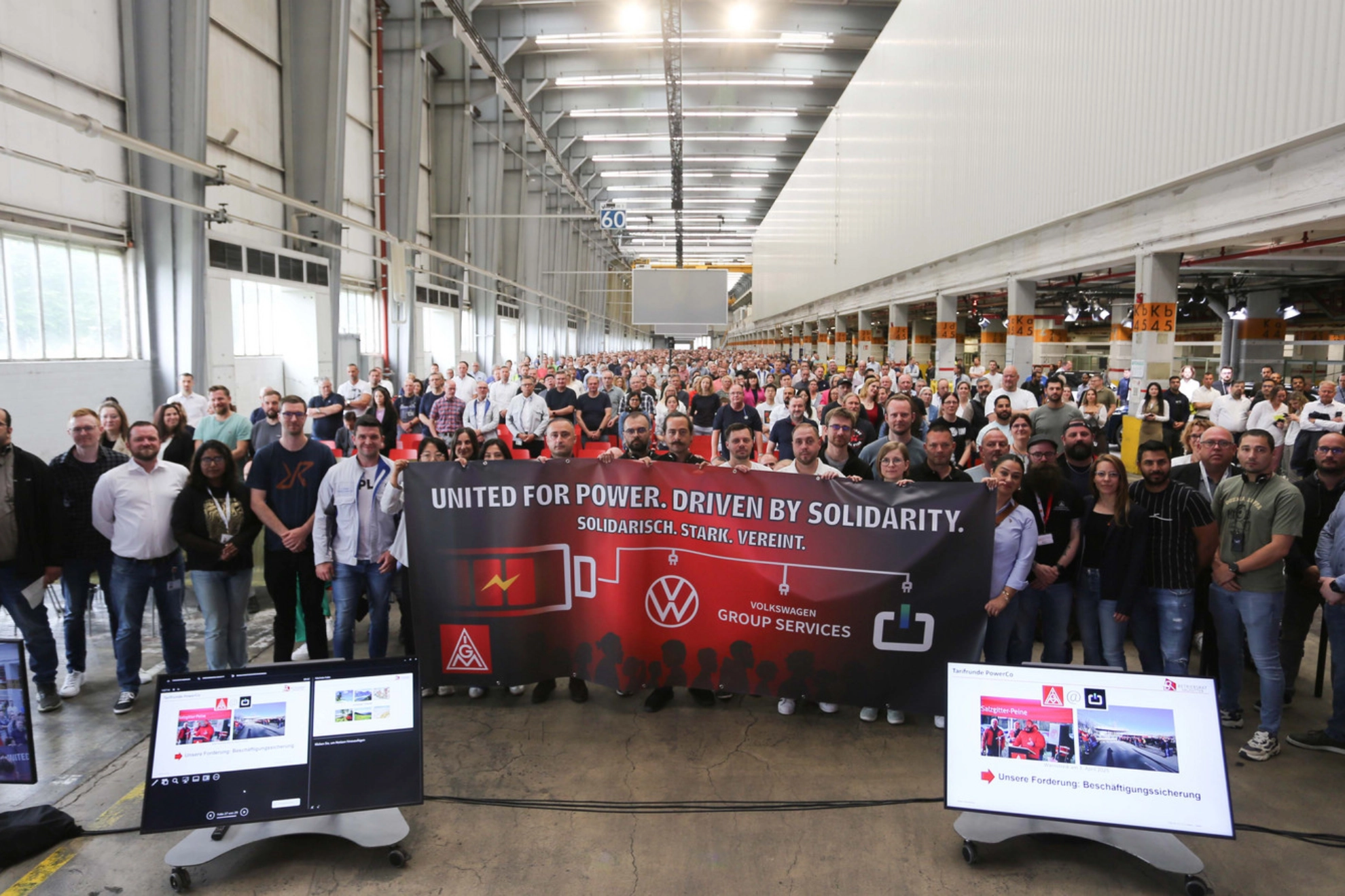 Betriebsversammlung am Volkswagen Standort Salzgitter