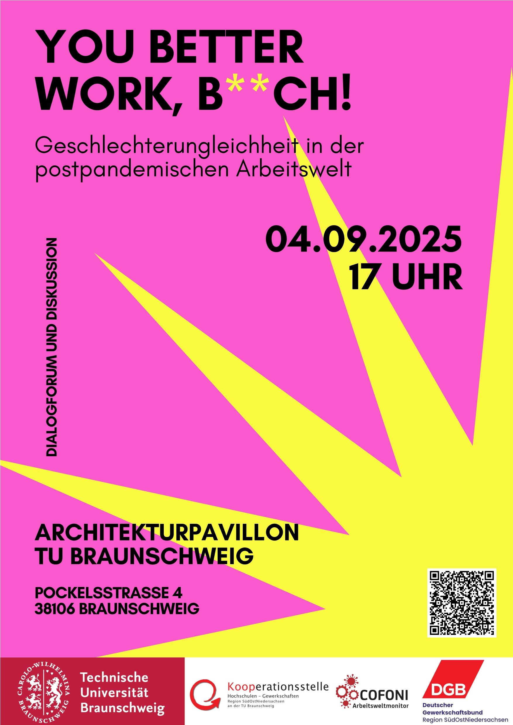 Poster You better work, b**ch – Geschlechterungleichheit in der postpandemischen Arbeitswelt“