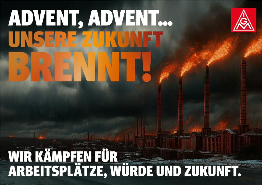 IG Metall-Adventskampagne Aushang