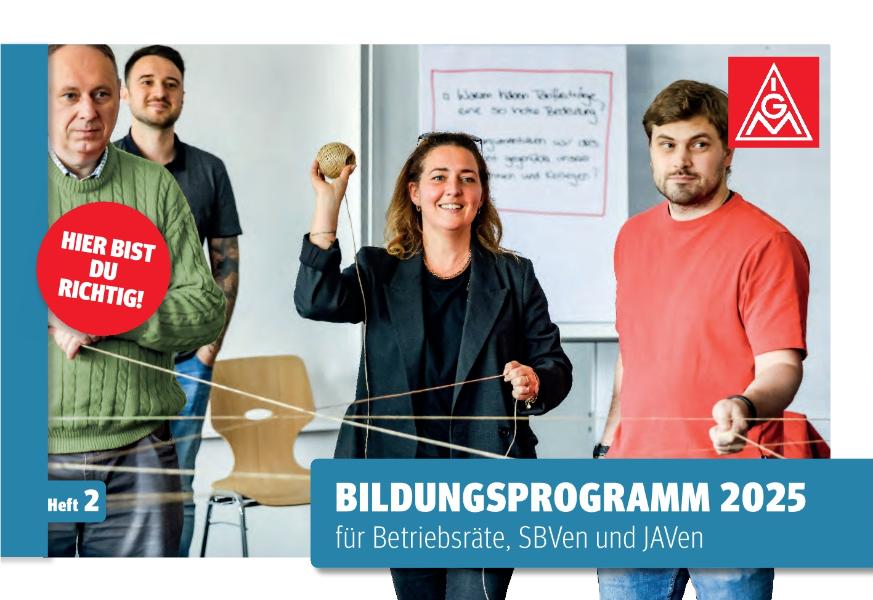 Zentrales Bildungsprogramm 2025 für Betriebsräte, Schwerbehindertenvertretungen und JAVen