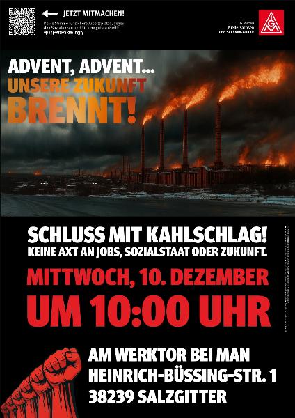 Schluss mit Kahlschlag! Aufruf MAN-Salzgitter 10.12.2025