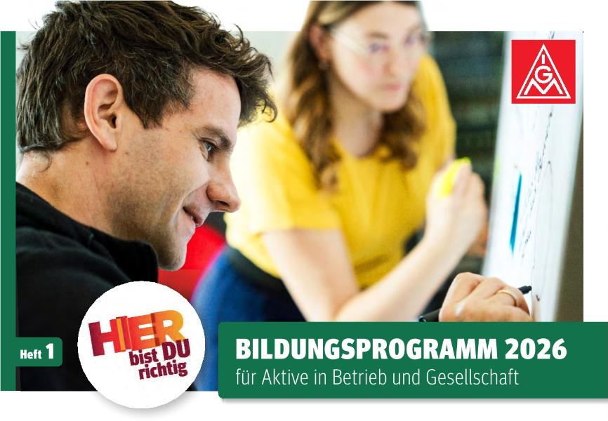 Zentrales Bildungsprogramm 2026 für Aktive in Betrieb und Gesellschaft