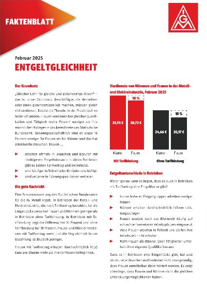 Faktenblatt Entgelt