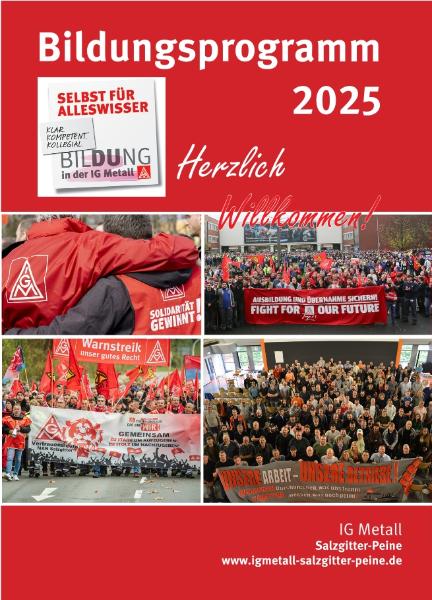 Bildungsprogramm der IG Metall Salzgitter-Peine für 2025